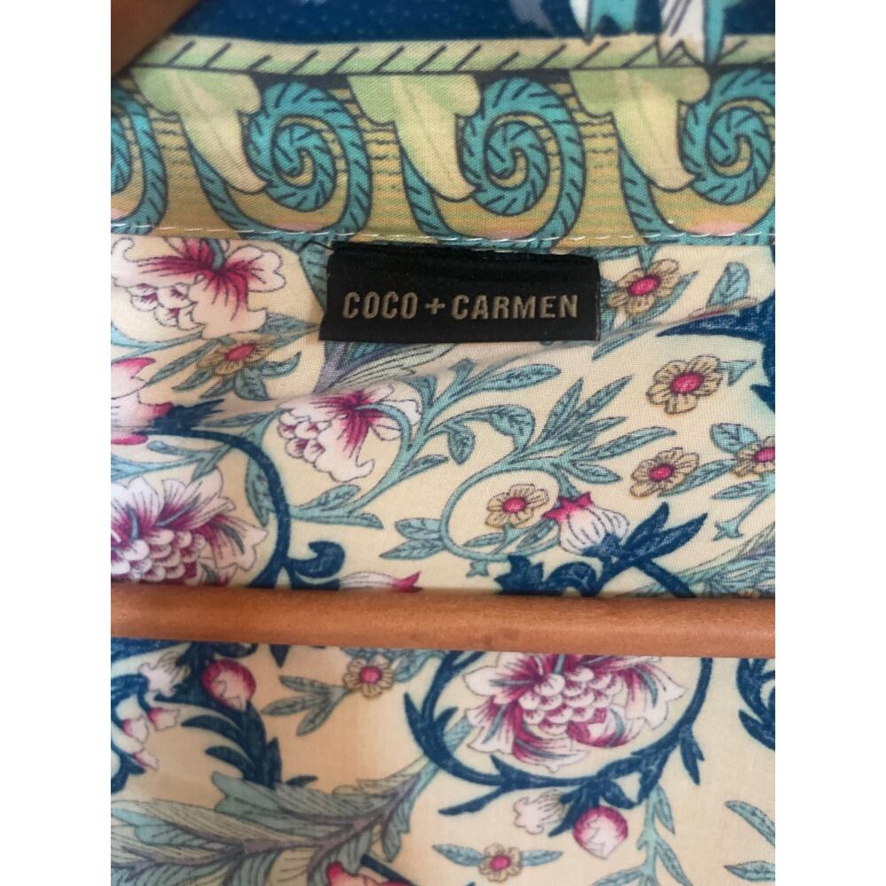 COCO + CARMEN Floral Kimono Cardigan Top Tie Front BOHO One Size XS S M L - Picture 3 of 5
